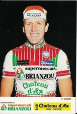Cartolina CICLISMO VITTORIO ALGERI SUPERMERCATI BRIANZOLI CHATEAU D'AX