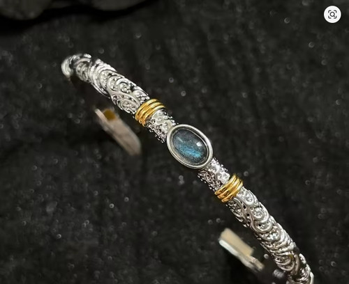 Bracelet manchette argent - bracelet,