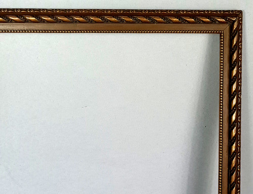 Cadre ancien perlé verre - cadre,