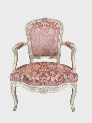 Fauteuil peint époque - , louis