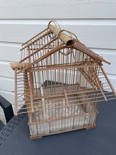 Ancienne cage oiseaux bois - cage, À