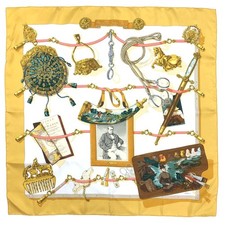 HERMES Memoire d' Hermes Carre 90 Silk 100% Scarf Multicolor/HE6697