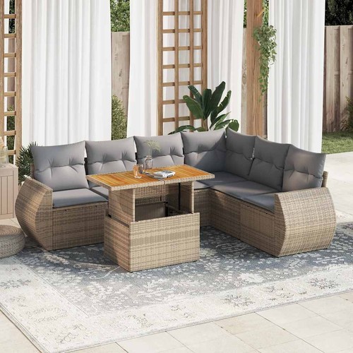 Salon jardin avec coussins - jardin,