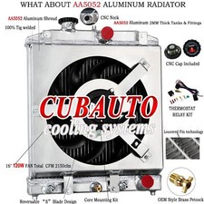 2 Row Radiateur Pour Honda Civic EK EG 92-00/CRX DEL SOL 93-97&Shroud Fan Relay