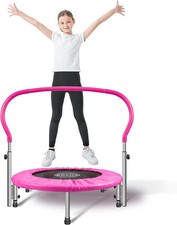 DARCHEN Indoor Small Trampoline for Kids Foldable Mini Trampoline with Adjustabl