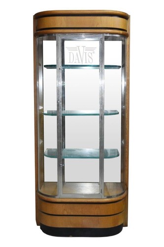 Vitrine magasin chêne - vitrine,