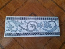 Lot de 3- 20.3cm x 7.6cm Tuile Bord Vieux Antique Vintage 1990s Céramique