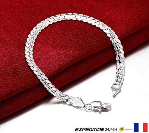 Bracelet fermoir gourmette - bracelet,