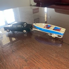 Norev #58 Lancia Flaminia Plastic 1/43rd, Trailer and Boat.