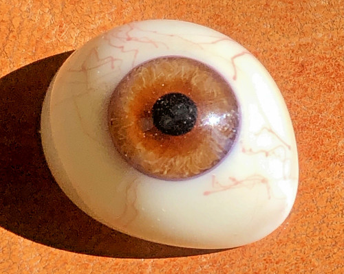 Ancien oeil verre noisette - oeil,