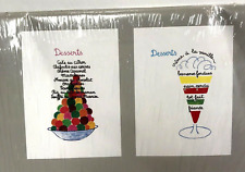 Ikea Tvilling Michel Oliver Prints Le Dessert La Cuisine 2007 Ice cream Set of 2