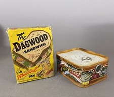 1947 King Features Tin Dagwood Sandwich Musical Toy with Box