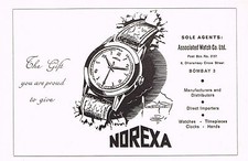 1950s Original Vintage Norexa Watch Print Ad