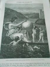 The World Dominating Goddess Engraving Old Print 1886