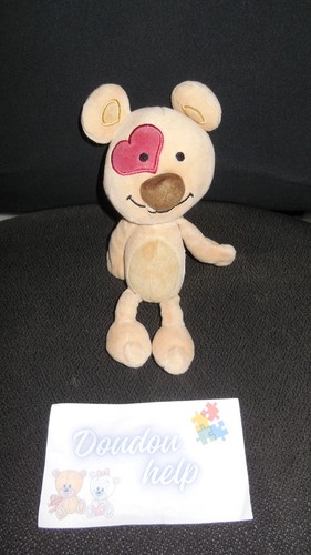 Doudou peluche ours beige - ours,