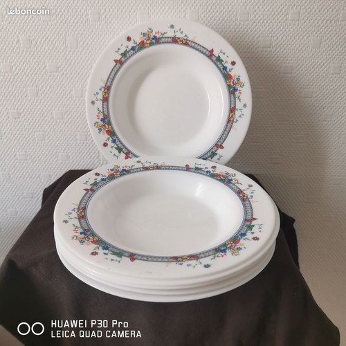Assiettes creuses arcopal - 6,