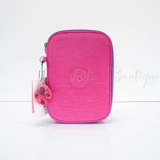 Kipling 100 Pens Case Pencil Accessory Box Polyamide AC3657 Azalea Pink NWT $54