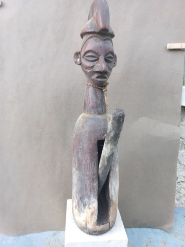 Ancienne sculpture tambour - ancienne,