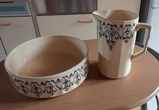 Ensemble Cuvette Et Broc Toilette Ancien  2 Pièces Moulin Des Loups