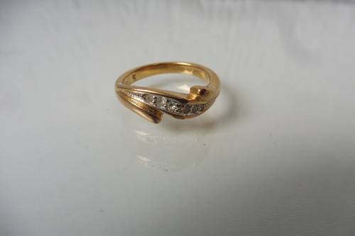 Bague dorée pierre lang - bague,