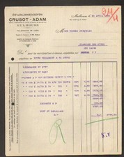 MULHOUSE (68) INDUSTRIAL TOOLING ""Ets. CRUSOT - ADAM"" in 1928
