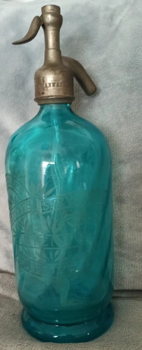 Ancien siphon publicitaire eau - siphon,