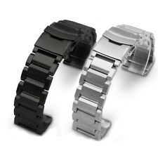 Solid Stainless Steel Bracelet Buckle Wristwatch Watch Band Strap 18/20/22/24