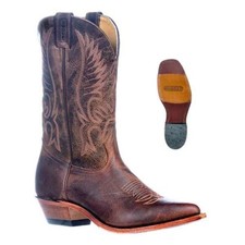 3929 Bottes Boulet western country bout pointu marron homme