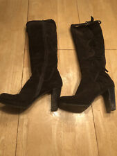 Daniele Tucci Italian Tall brown suede Fringe boots Euro 40 Size 9 1/2