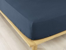 Drap housse 140x190 +30 cm Flanelle de Coton Nuit