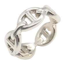 Bague HERMES Chaîne d'Ancre Enchainee Argent 925 Occasion unisexe US taille 4...