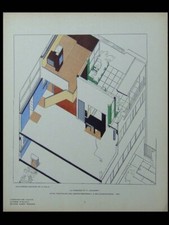 LE CORBUSIER - P. JEANNERET, MAISON COOK, BOULOGNE BILLANCOURT - POCHOIR 1927 -