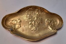 Vide poche bronze Art déco Adolphe FERLET feuilles de gingko
