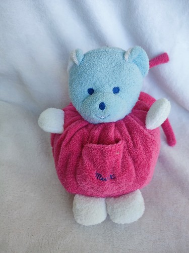 Doudou peluche ours - doudou, rose