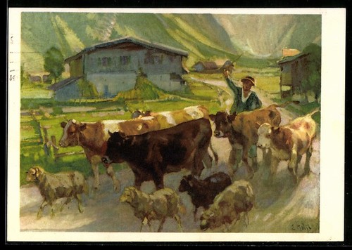 Carte postale troupeaux - , de