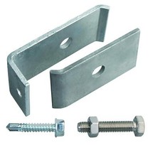 672829 Kit de fixation pour panneaux grillagés pour fixation aux murs ou aux ...
