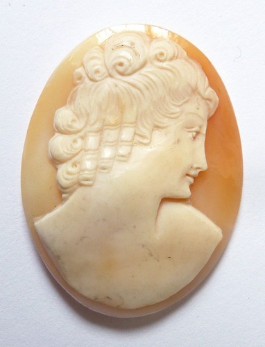 Camée coquille ancien femme