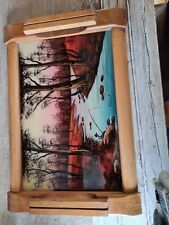 Plateau de desserte en verre