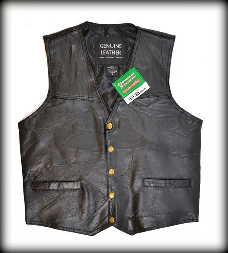 Gilet cuir sans manches - cuir,