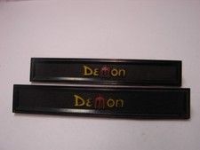 1971-1972 Dodge Demon Interior Door Plate Badge Script Emblems