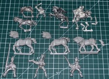 3C Warhammer Fantasy Citadel Lot 6 Knights + Breton Horses Knight Army I