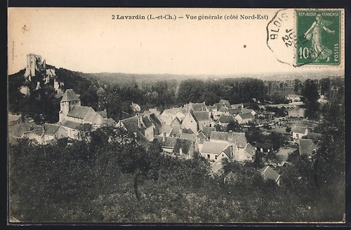 Cpa lavardin vue générale - lavardin,,