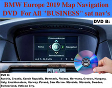 BMW Europe 2019 Map Navigation DVD  For All "BUSINESS"  sat nav's  - disc B