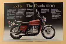 1975 Honda GL1000 Gold Wing 4-page glossy sales brochure-literature-NOS