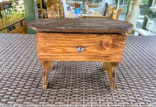 Ancien marche pied bois - ancien,