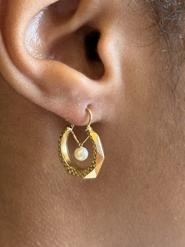 Créoles jaune 18 ct - en, or