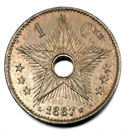 Pièce centime 1887 congo - 1,