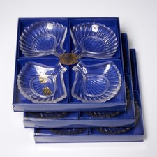 Val St Lambert Fan Shell Ashtray Dish 12pc Lot in Box