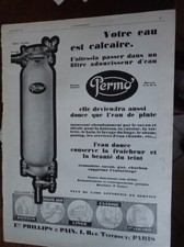 PERMO Ets PHILLIPS & BREAD Paper Advertising Filter Softener ILLUSTRATION 1927