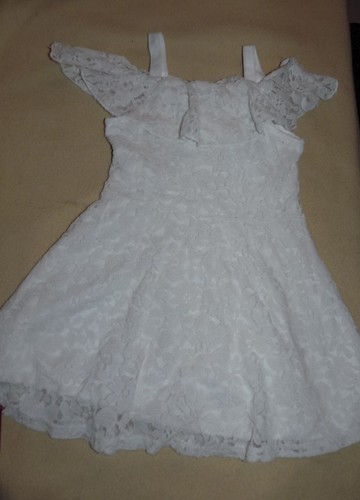 Robe blanche dentelle à - blanche,